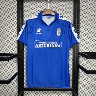 90-91 Real Oviedo Home Retro Kit Vintage Uniform AAAAJersey Supplier Yupoo