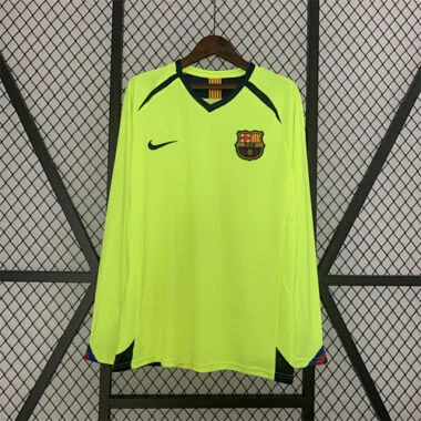05-06 Barcelona away long sleeve retro jersye