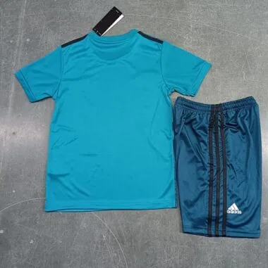 Equipamento infantil retro de terceiro jogo do Real Madrid 17-18, tamanhos: 16-28, camisola de futebol