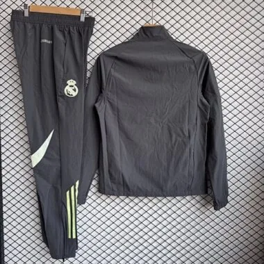 26-27 Real Madrid Gray Windbreaker Jackets Kit Soccer T-Shirt