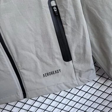 26-27 Real Madrid Gray Windbreaker Jackets Kit Soccer T-Shirt
