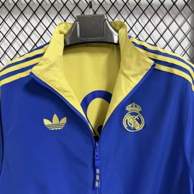 26-27 Real Madrid Blue Windbreaker Jackets Kit Soccer T-Shirt
