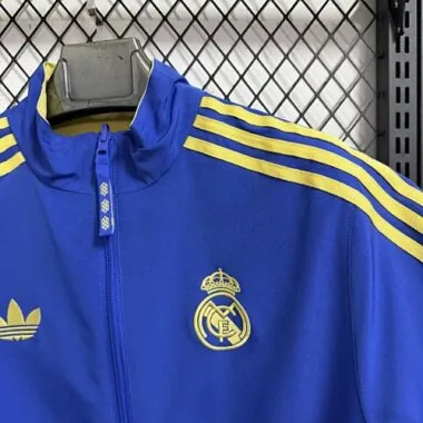 26-27 Real Madrid Blue Windbreaker Jackets Kit Soccer T-Shirt