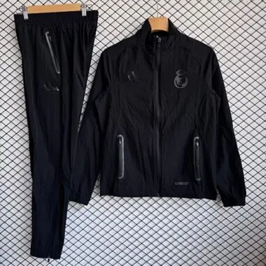 26-27 Real Madrid Black Windbreaker Jackets Kit Soccer T-Shirt AAAAJersey Yupoo