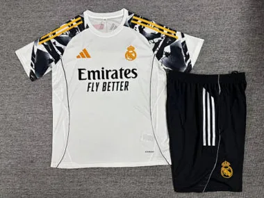 26-27 Real Madrid White Training Kids Kit Soccer T-Shirt