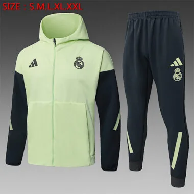 26-27 Real Madrid Green Hoodies Jackets Kit Soccer T-Shirt AAAAJersey Supply Yupoo