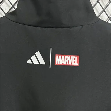 26-27 Real Madrid Black Windbreaker Jackets Kit Soccer T-Shirt