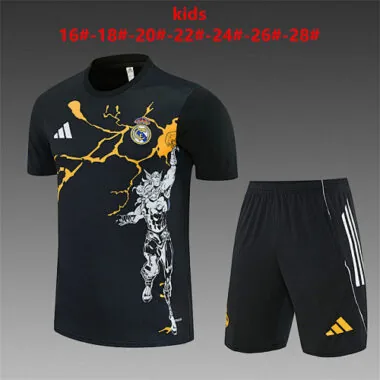 26-27 Real Madrid Black Training Kids Kit Soccer T-Shirt AAAAJersey Supply Yupoo