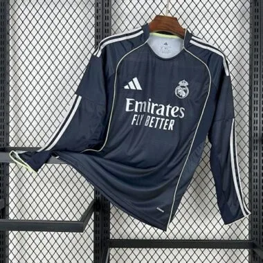 25-26 Real Madrid Away Long Sleeves Kit Soccer AAAAJersey Yupoo