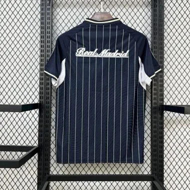 25-26 Real Madrid Baseball Uniform Kit Soccer T-Shirt