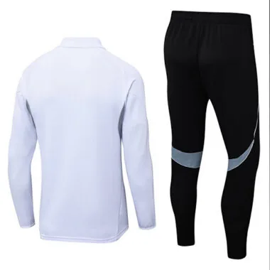 25-26 Real Madrid White&amp;Black Training Kits Long Football Tracksuits