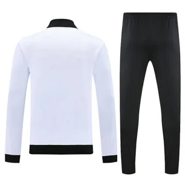 25-26 Real Madrid White&amp;Black Football Tracksuits Long Jacket Suits