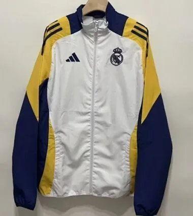 25-26 Real Madrid White Windbreaker Jackets