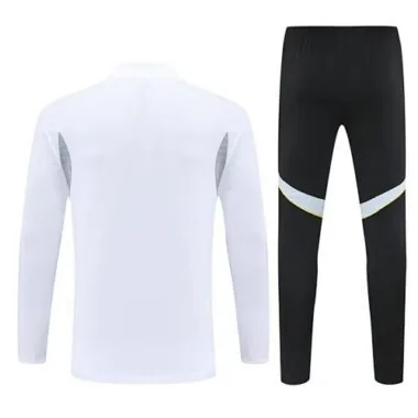 25-26 Real Madrid White Training Kits Long Football Tracksuits