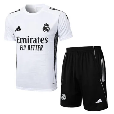 25-26 Real Madrid White Training Kits Football Tracksuits