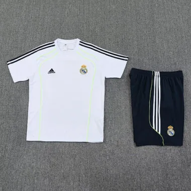 25-26 Real Madrid White Training Kits Football Tracksuits