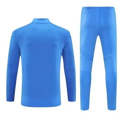 25-26 Real Madrid Training Kits Long Blue Football Tracksuits