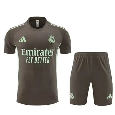 25-26 Real Madrid Training Kits Brown Football Tracksuits
