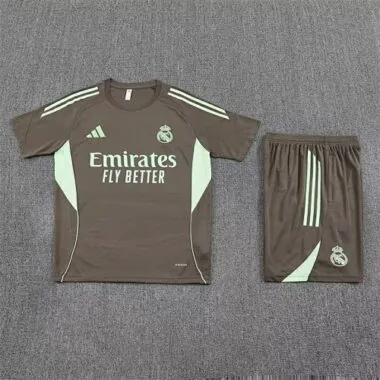 25-26 Real Madrid Training Kits Brown Football Tracksuits