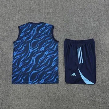 25-26 Real Madrid Training Kits Blue Football Vest Suits