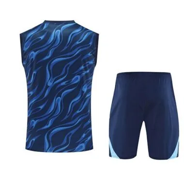 25-26 Real Madrid Training Kits Blue Football Vest Suits