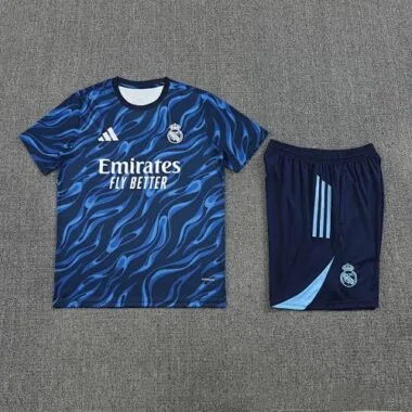 25-26 Real Madrid Training Kits Blue Football Tracksuits