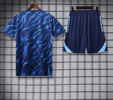 25-26 Real Madrid Training Kits Blue Football Tracksuits