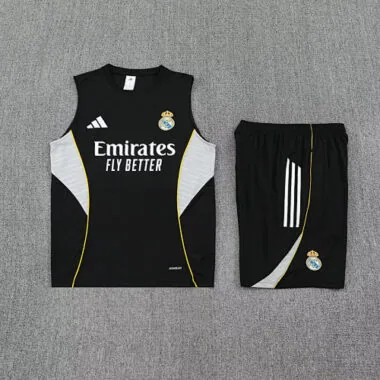 25-26 Real Madrid Training Kits Black Football Vest Suits