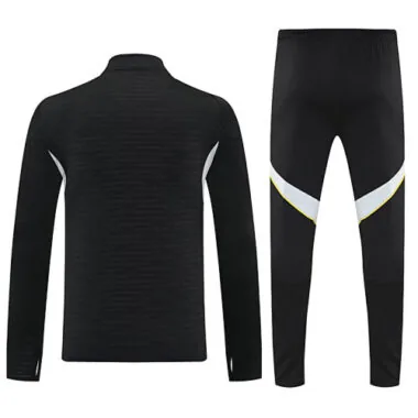 25-26 Real Madrid Training Black Kits Long Football Tracksuits