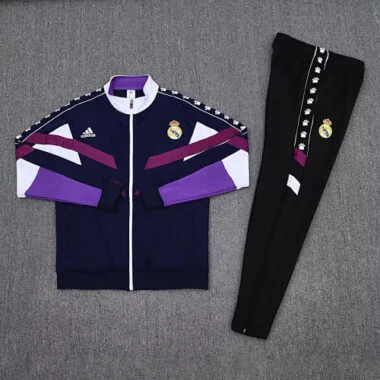25-26 Real Madrid Purple&amp;Navy Football Tracksuit Long Jacket Suits