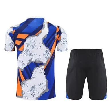 25-26 Real Madrid Pre-Match Blue&amp;White Training Kits Football Tracksuits