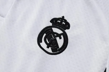 25-26 Real Madrid Polo White&amp;Black Training Kits Football Tracksuits