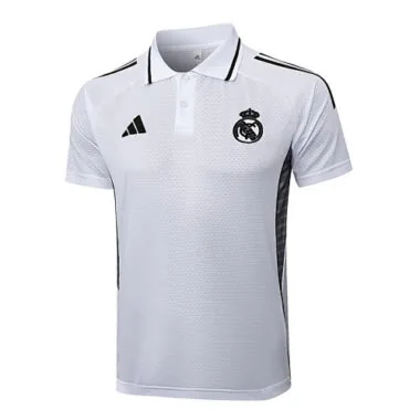 25-26 Real Madrid Polo White&amp;Black Training Kits Football Tracksuits