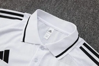25-26 Real Madrid Polo White&amp;Black Training Kits Football Tracksuits
