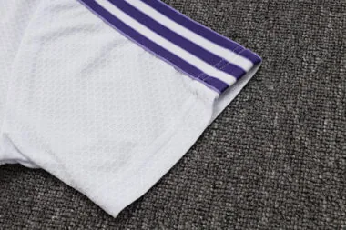 25-26 Real Madrid Polo White Training Kits Football Tracksuits