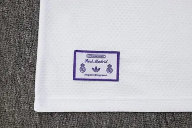 25-26 Real Madrid Polo White Training Kits Football Tracksuits