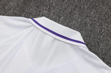 25-26 Real Madrid Polo White Training Kits Football Tracksuits