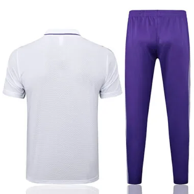 25-26 Real Madrid Polo White Training Kits Football Tracksuits