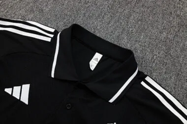 25-26 Real Madrid Polo Black Training Kits Football Tracksuits