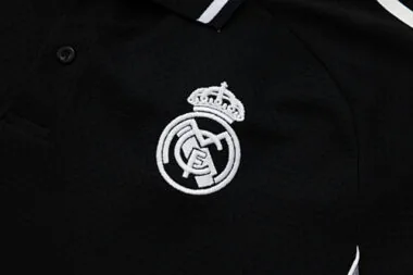 25-26 Real Madrid Polo Black Training Kits Football Tracksuits