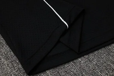 25-26 Real Madrid Polo Black Training Kits Football Tracksuits