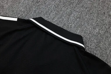 25-26 Real Madrid Polo Black Training Kits Football Tracksuits