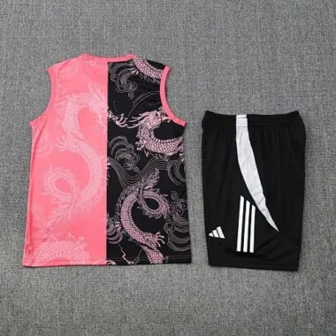 25-26 Real Madrid Pink&amp;Black Dragon Training Kits Football Tracksuits
