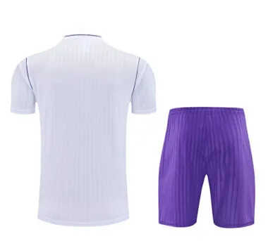 25-26 Real Madrid White Training Kits Football Tracksuits