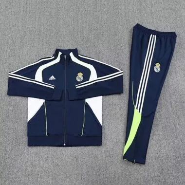 25-26 Real Madrid Navy&amp;White Football Tracksuits Long Jacket Suits