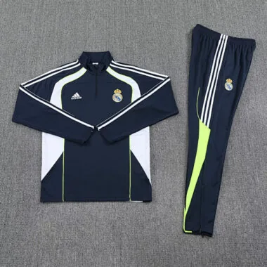 25-26 Real Madrid Navy Training Kits Long Football Tracksuits