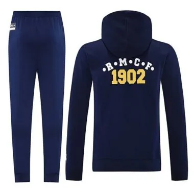 25-26 Real Madrid Navy Hoodies Tracksuit Long Jacket Suits