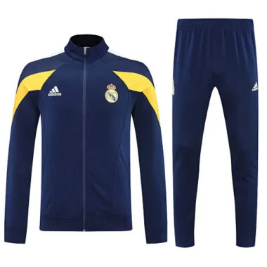 25-26 Real Madrid Navy Football Tracksuits Long Jacket Suits