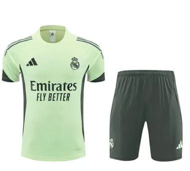 25-26 Real Madrid Light Green Training Kits Football Tracksuits