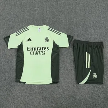 25-26 Real Madrid Light Green Training Kits Football Tracksuits